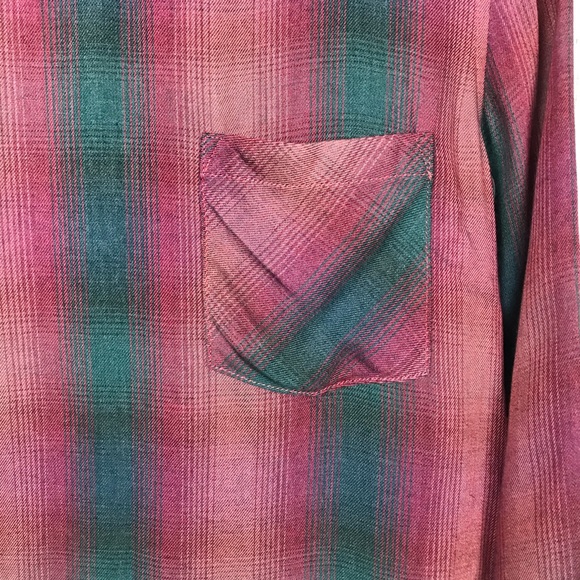 Anthro Cloth & Stone Long Sleeve Plaid Blouse Top - Picture 5 of 6